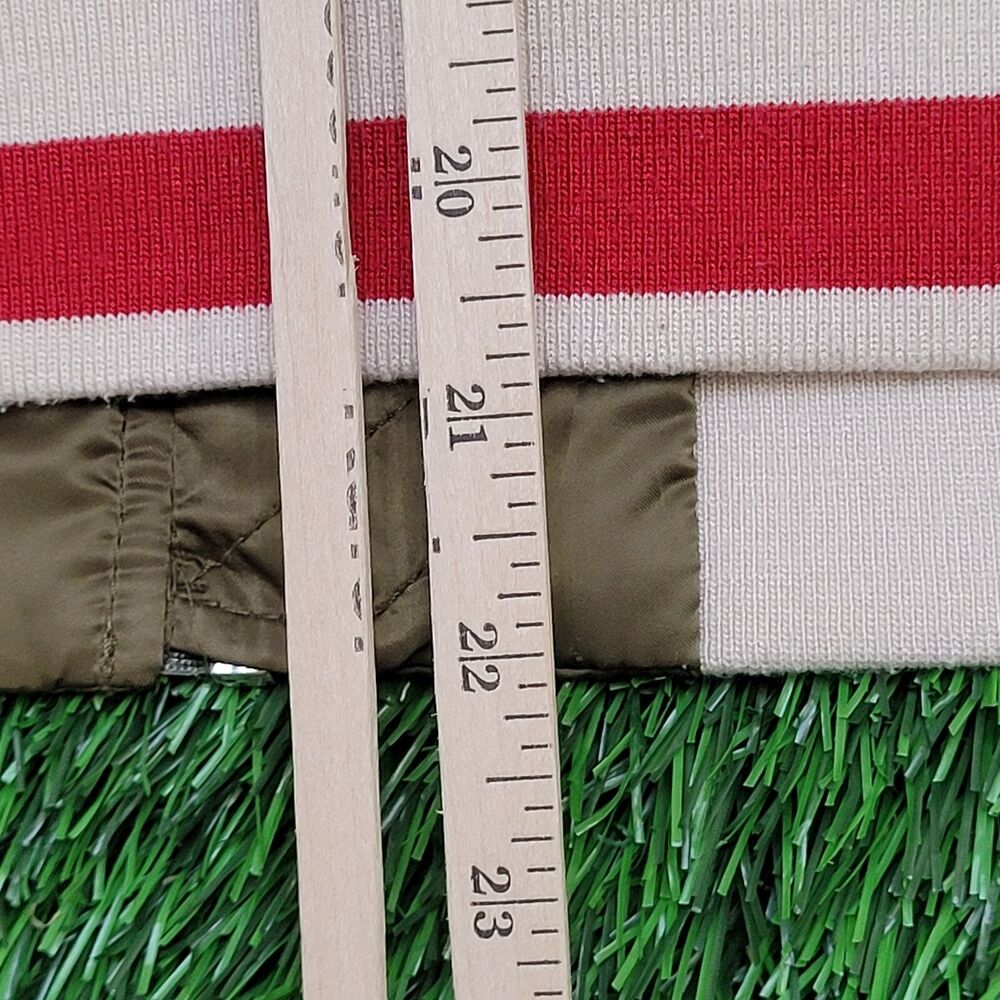 Phoenix Bomber Jacket M/L 21x21 Taupe Boxy Colorblock - Picture 6 of 13